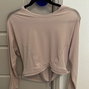 Long Sleeve light pink lululemon shirt